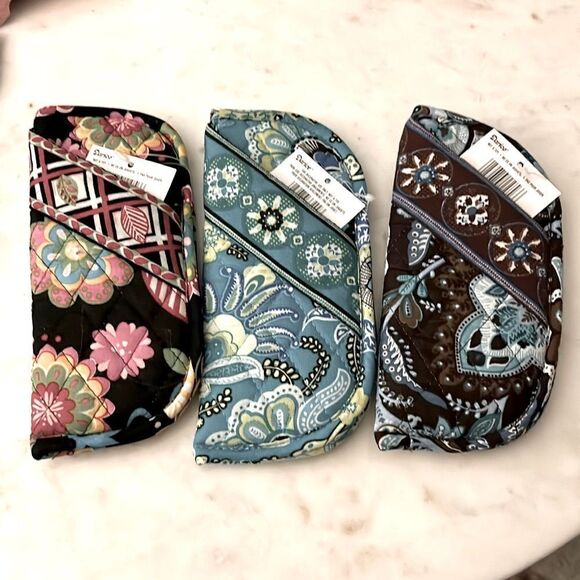 Darice 3 new cotton quilted eyeglass cases - Picture 1 of 4